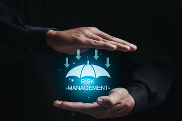 Risk management concept. Risk control and management strategies for risky businesses. assess,...