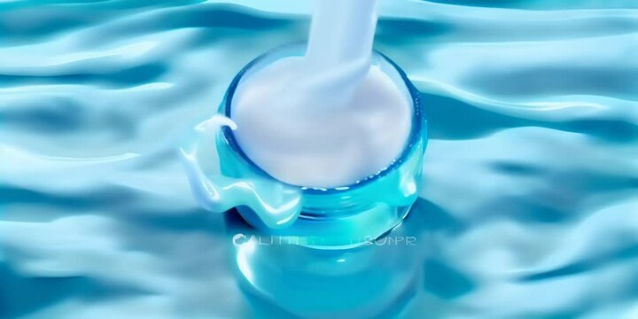 space copy water blue ligh bright and jar cream beauty cosmetics spa and skincare cream beauty moisturizing
