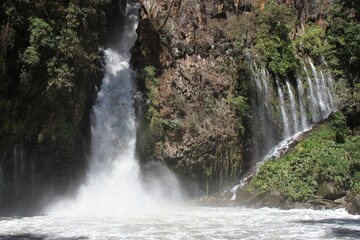 Tzaráracua Waterfall in Uruapan, Michoacan, Mexico. 