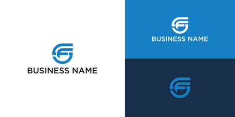 Minimal Letter G F or F G Logo Design