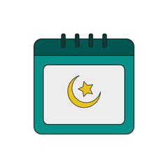 Ramadan calendar icon. Islamic religion culture and belief theme. Isolated design. Vector illustration
