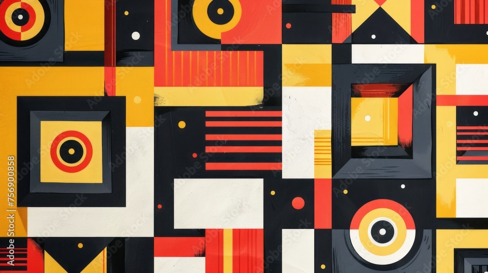 Poster abstract background with bold geometric patterns