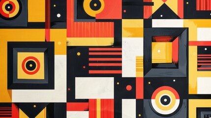 Abstract Background with Bold Geometric Patterns