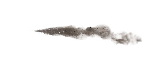 White Magic Comet with Particles Isolated on a Transparent Background