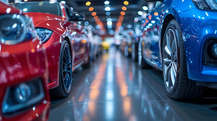 Dealer Vehicles in Stock, Rows of Cars at Dealership Lot Ready for Sale, Automotive Inventory Management, Generative AI

 - obrazy, fototapety, plakaty