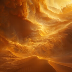 Desert sand dunes in the vastness of space