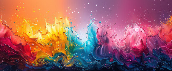 Abstract colorful background. Creaetd with Ai - obrazy, fototapety, plakaty