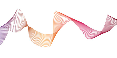 colorful motion sound wave. abstract background. Vector illustration. Stylized line art background. Vector illustration. Wave with lines created using blend tool. Curved wavy line, 