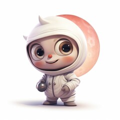 Fototapeta premium Game Character concept art isolated white background