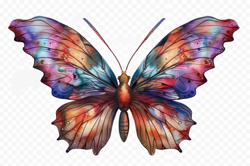 colorful butterfly isolated on a transparent background