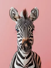 Tuinposter portrait of a zebra © Phimchanok