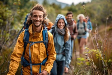 hiking in the mountains