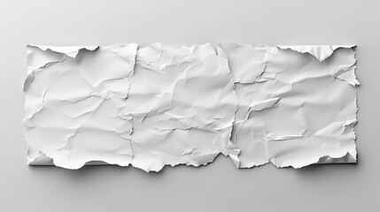 Minimalist White Torn Paper on Elegant Gray Background, Abstract Texture of Ripped Paper, Creative Design Element, Generative AI


