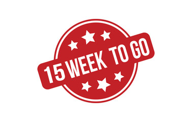 15 week to go word concept vector illustration