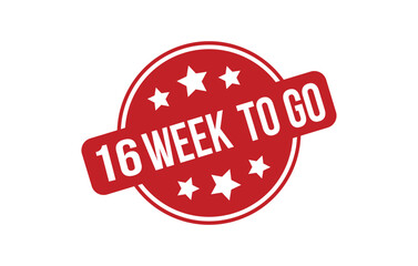 16 week to go word concept vector illustration