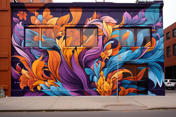 Street art adds a burst of color and creativity to city streets.