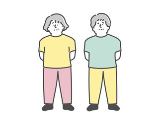 男女の高齢者イラスト