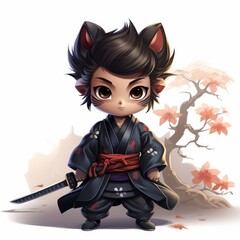 Obraz premium Game Character concept art isolated white background