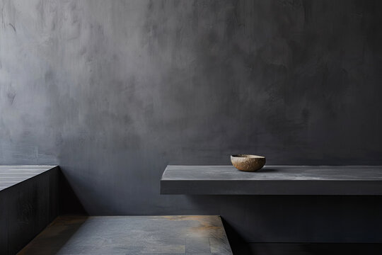 A minimalistic tabletop, its smoothness inviting touch. The photographer emphasizes simplicity and tactility