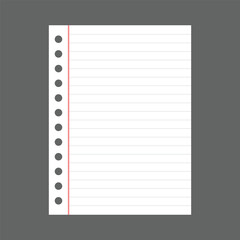 Simple blank white paper note