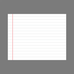Simple blank white paper note