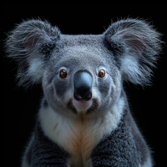 Koala cub rests peacefully in eucalyptus tree, embodying Australia's wild beauty