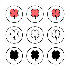Clover icon vector illustration. clover sign and symbol. four leaf clover icon.