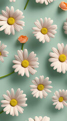 Fresh and Colorful Spring Pattern Phone Wallpaper Graphic