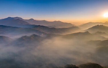 Sunrise at Doi Pha Tang in Chiangrai, Thailand