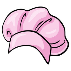 Pink Chef Hat Cap Illustration