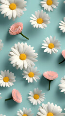 Obraz premium Fresh and Colorful Spring Pattern Phone Wallpaper Graphic