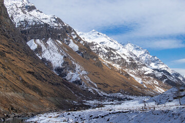 swiss mountains in winter