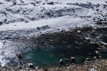 water flowing into the water