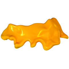3D rendered melted cheese