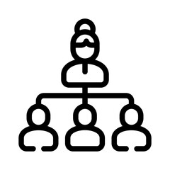 hierarchical structure line icon
