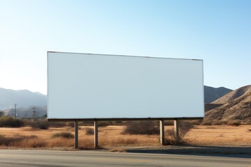 Empty large billboard advertising banner mockup image