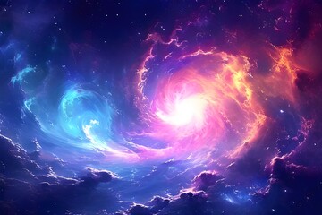 nebula, cosmic space, wormhole, galaxy, magical, starry