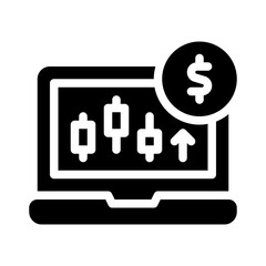 data analytics glyph icon