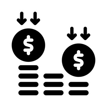 decrease glyph icon