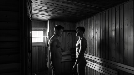 Men in Sauna