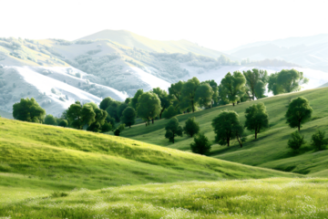 landscape in the mountains transparant bacground, png file