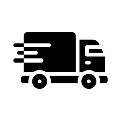 fast delivery glyph icon