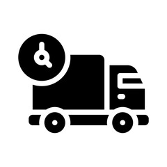 fast delivery glyph icon