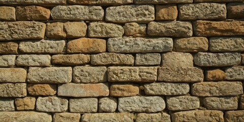 Close-up of old stone wall during sunny day