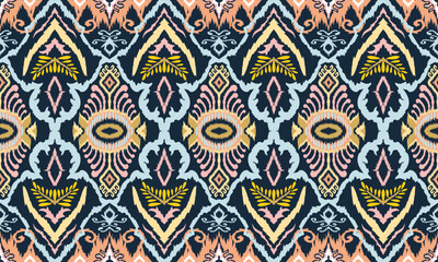 Hand drawn ethnic ikat seamless pattern, African style, Abstract vector, Chevron embroidery, Paisley embroidery, Navajo aboriginal patterngreat for textiles, banners, wallpapers, wrapping.