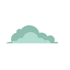 flat cloud vector