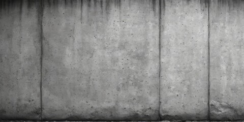 black white concrete wall , grunge stone texture , dark gray rock surface background panoramic wide banner