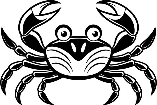 black and white crab