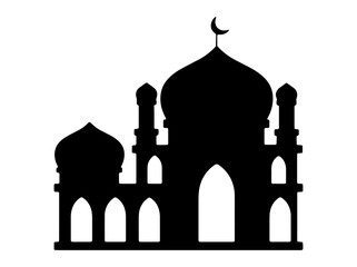 Islamic Mosque Silhouette Background Illustration