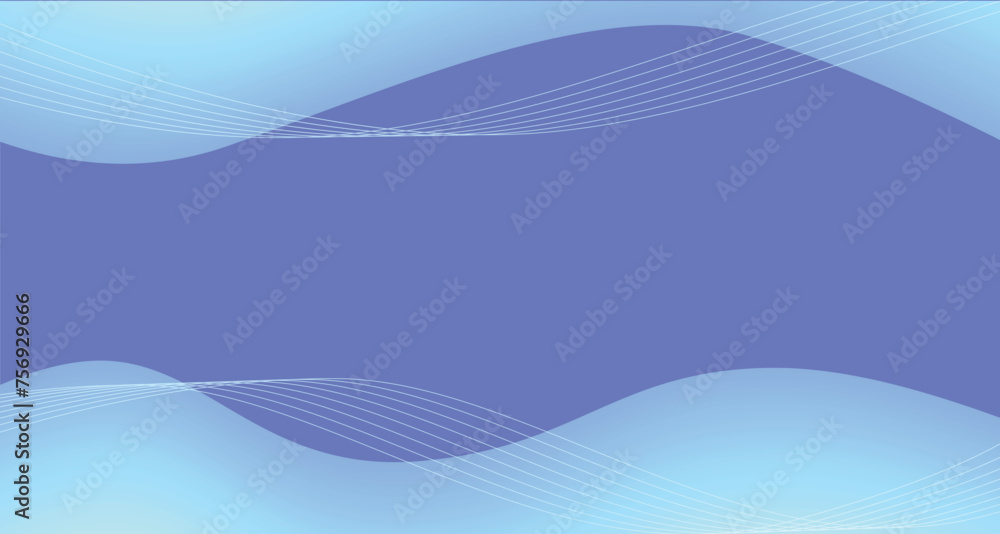 Poster ethereal blue abstract wavy gradient frame with lines flowing background
